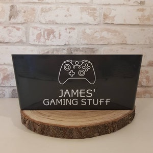 Personalised Gaming Storage Box for girls or boys Gamers Box Gaming Stuff Choice of controller image 5