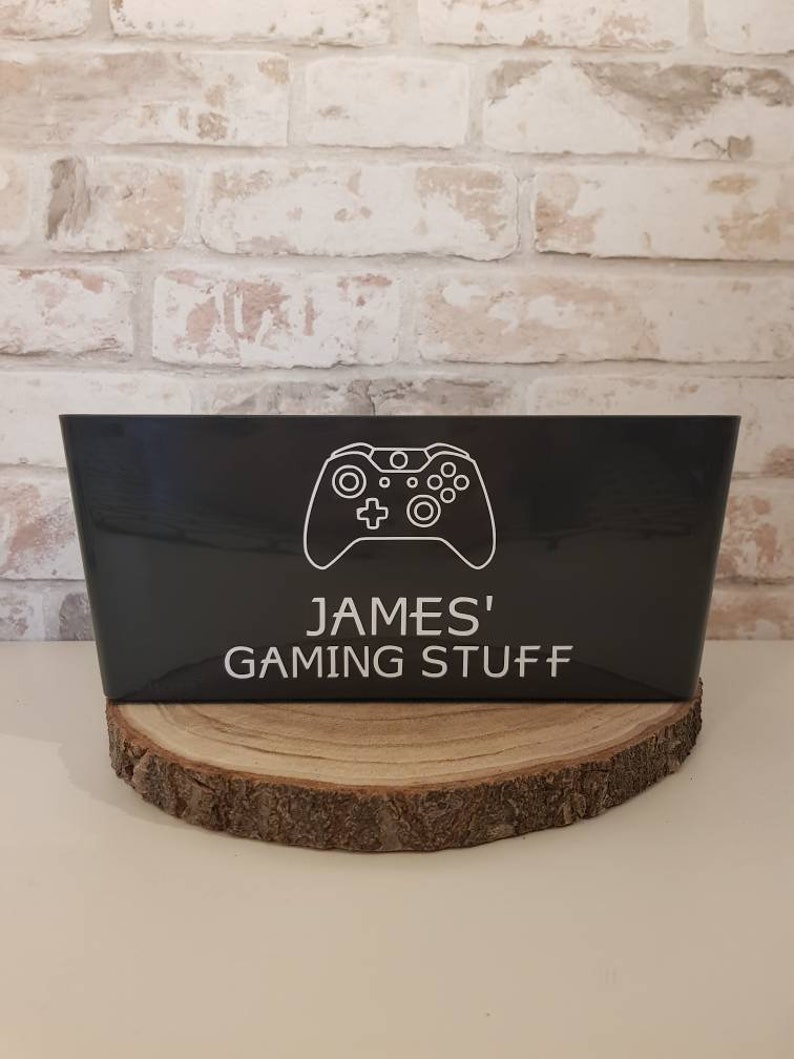 Personalised Gaming Storage Box for girls or boys Gamers Box Gaming Stuff Choice of controller image 5