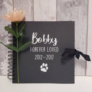 Personalised Scrapbook Photo Album Dog Memorial 8x8 image 1