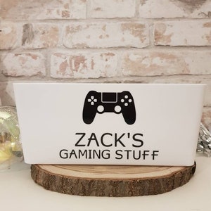 Personalised Gaming Storage Box for girls or boys Gamers Box Gaming Stuff Choice of controller image 10