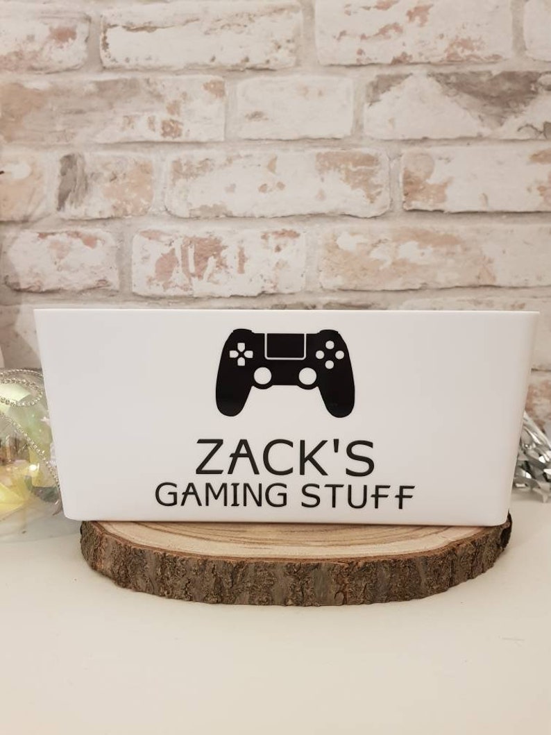 Personalised Gaming Storage Box for girls or boys Gamers Box Gaming Stuff Choice of controller image 10