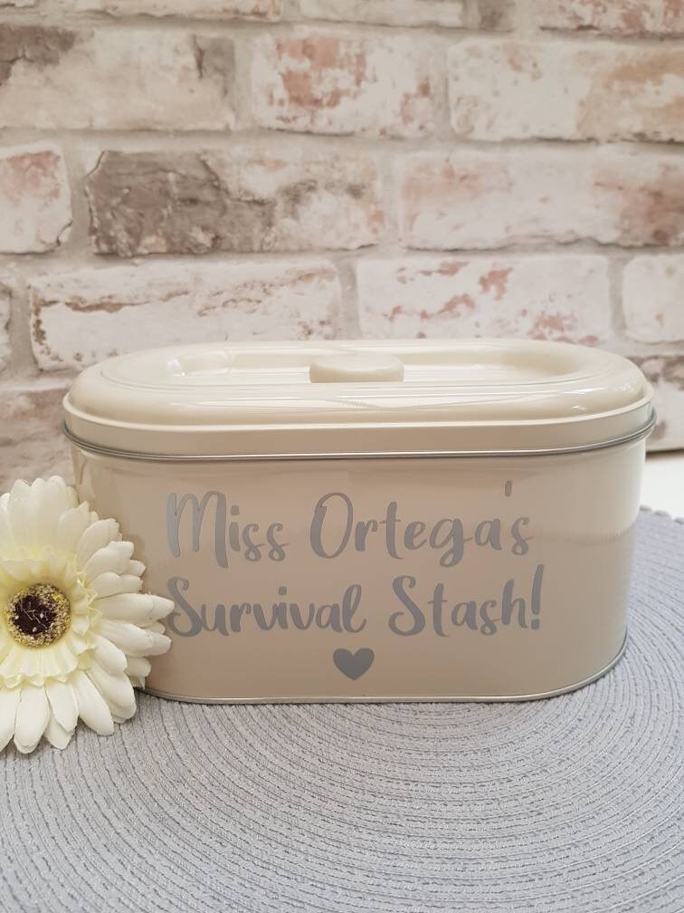 Personalised Teacher Teaching Assistant Treat Tin Gift - Survival Sta…