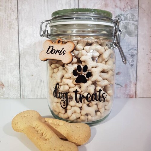 Personalised Dog Treat Jar Etsy UK