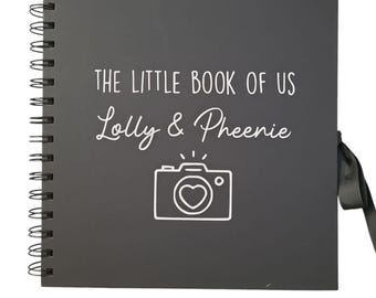 Personalised Scrapbook Photo Album For Couples - With Optional Gift Box - Couples Scrapbook -The Little Book of Us - 1st Wedding Anniversary
