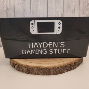 Personalised Gaming Storage Box for girls or boys Gamers Box Gaming Stuff Choice of controller image 8