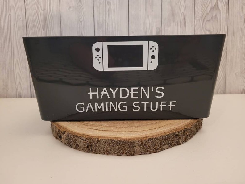Personalised Gaming Storage Box for girls or boys Gamers Box Gaming Stuff Choice of controller image 8