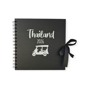 Personalised Scrapbook Photo Album for Holiday Memories 8x8 with optional gift box - Thailand Scrapbook - Gap Year Gift - Honeymoon Gift image 2