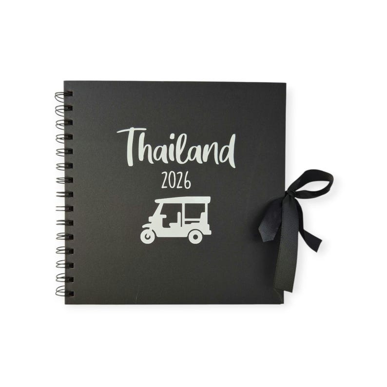Personalised Scrapbook Photo Album for Holiday Memories 8x8 with optional gift box - Thailand Scrapbook - Gap Year Gift - Honeymoon Gift image 2