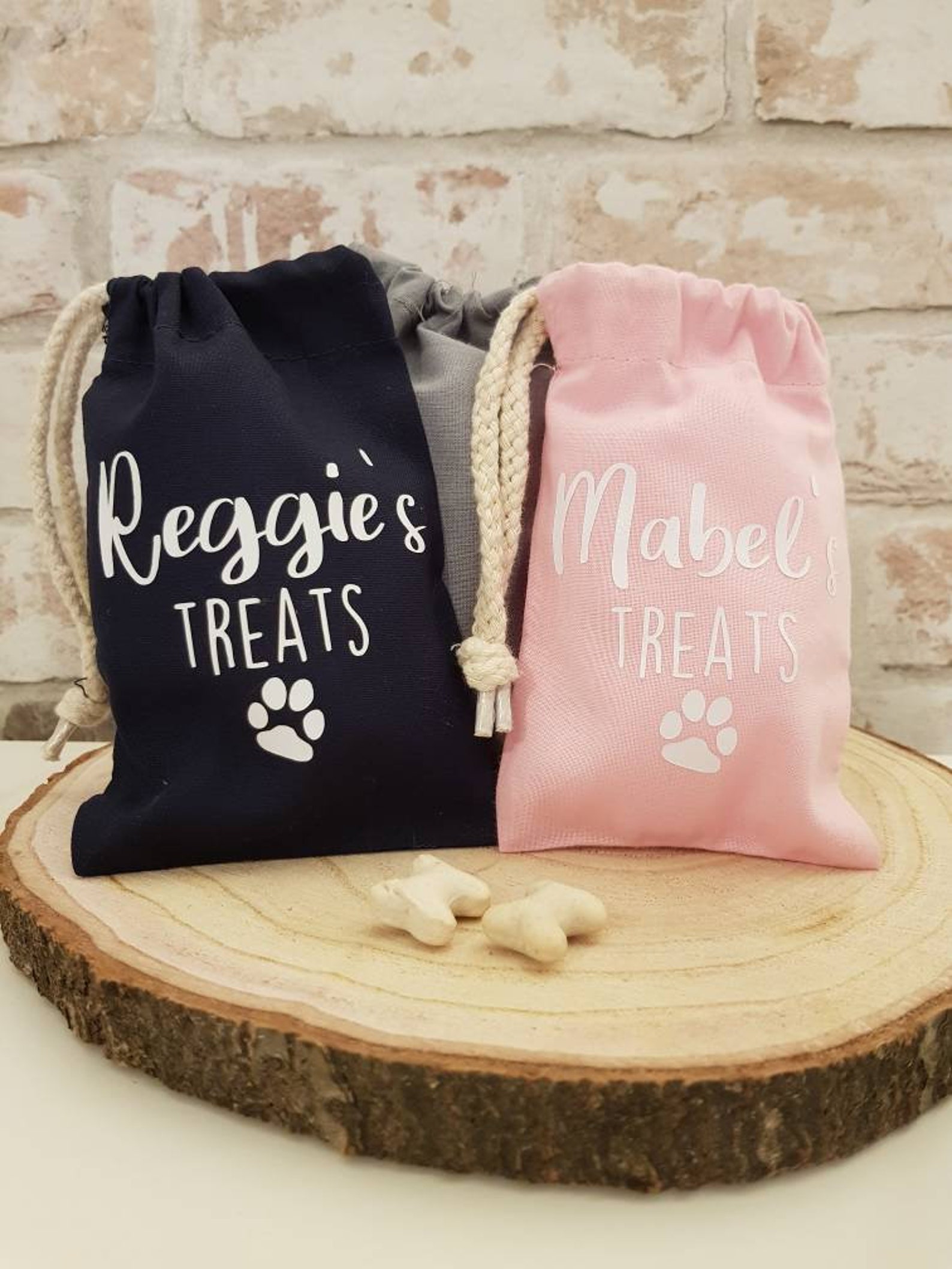 Personalised Mini Drawstring Dog Treat Bag Etsy