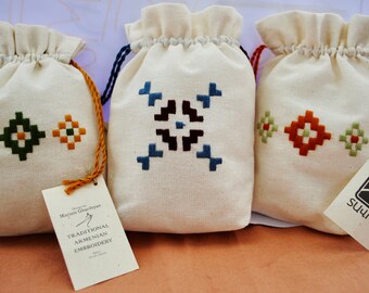 Embroidered Pouches
