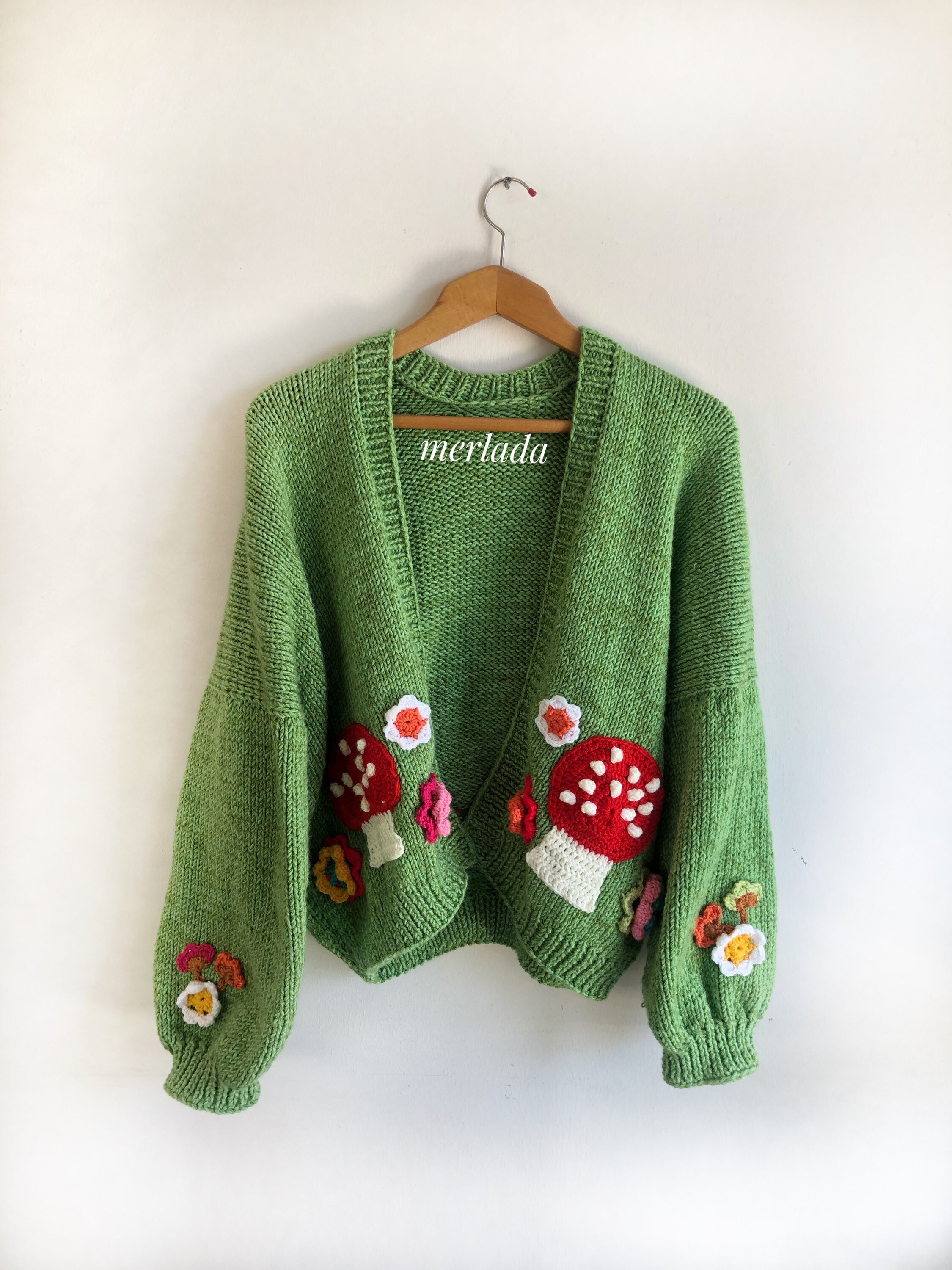 Mushroom Cardigan - Etsy