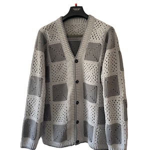 granny square cardigan, mens clothing, unisex,crochet sweater ,crocheted men cardigan, outfits, retro,long sleeve ,thanksgiving xmas