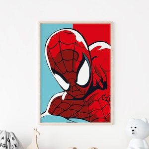 Super Hero Poster, Geek Decor, Digital Prints, Instant Download, Vintage Movie Art, Home Decor, Wall Art, Film Poster