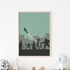 Avengers Comic book Fan Art, Super Hero Poster, Movie Decor, Digital Prints, Instant Download, Vintage Movie Art, , Wall Art, Film Poster,