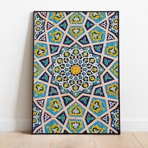 Turkish Tile Wall Art, Persian Decor (Digital Download)