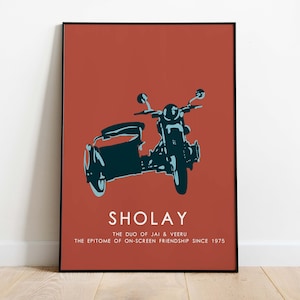 Sholay Bollywood Movie Poster, Indian Movie, Digital Prints, Instant Download, Vintage Movie Art, Wall Art, Film Poster