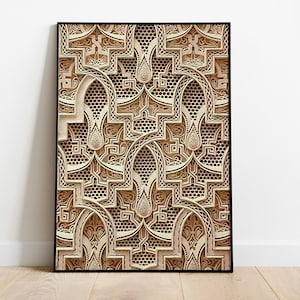 Indian Art, Mughal Prints, Stone Work Art Living Room decor, Printable, Indian Vintage,  Mughal Palace painting, Wall Art