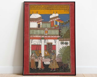 Krishna Pichwai Painting, Vintage Indian Folk Art Print (Digital Download)