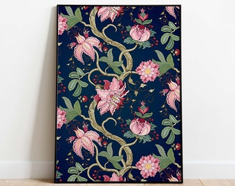 Tree of Life Floral Print, Indian Folk Art Poster (Digital Download)