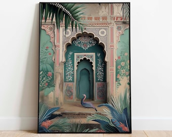 Jaipur Palace Art Print, Rajasthan Decor (Digital Download)