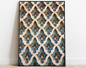 Mughal Temple Art Print, Vintage Indian Wall Decor (Digital Download)