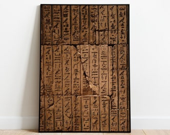 Vintage Egyptian Hieroglyphics Art Print, Historic Egypt Wall Decor (Digital Download)