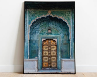 Stampa artistica da parete del palazzo di Jaipur, arredamento indiano vintage (download digitale)