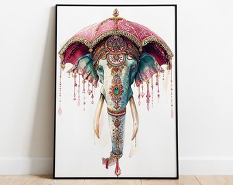 Aquarel Indische olifant, Royal Decor Art (digitale download)