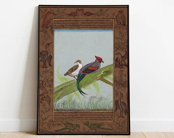 Mughal-vogelprint | Vintage Perzische, Arabische stijl (digitale download)