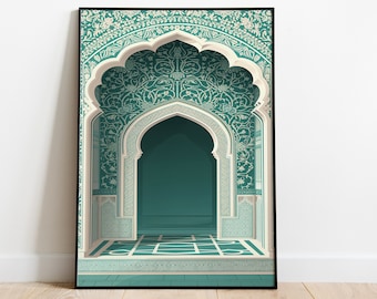 Mughal Palace Print, Vintage Indian Wall Art (Digital Download)