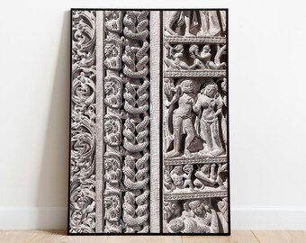 Mughal Palace Stone Work Art Print, Indian Decor (Digital Download)