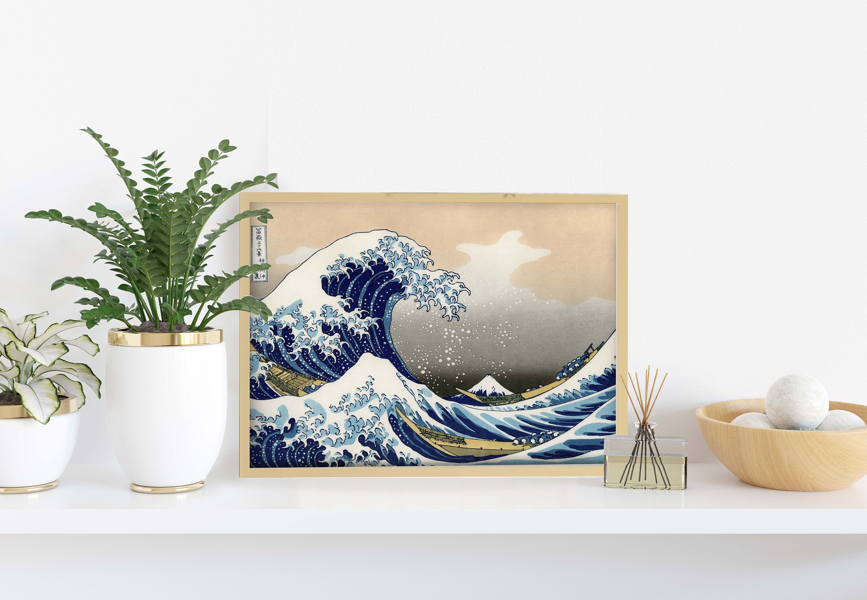 Hokusai's the Great Wave Art Print, Japanese Vintage Art Poster