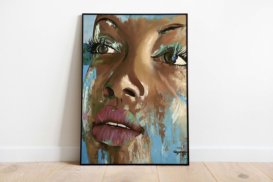 African Woman Wall Art, African American Fashion Poster, Printable