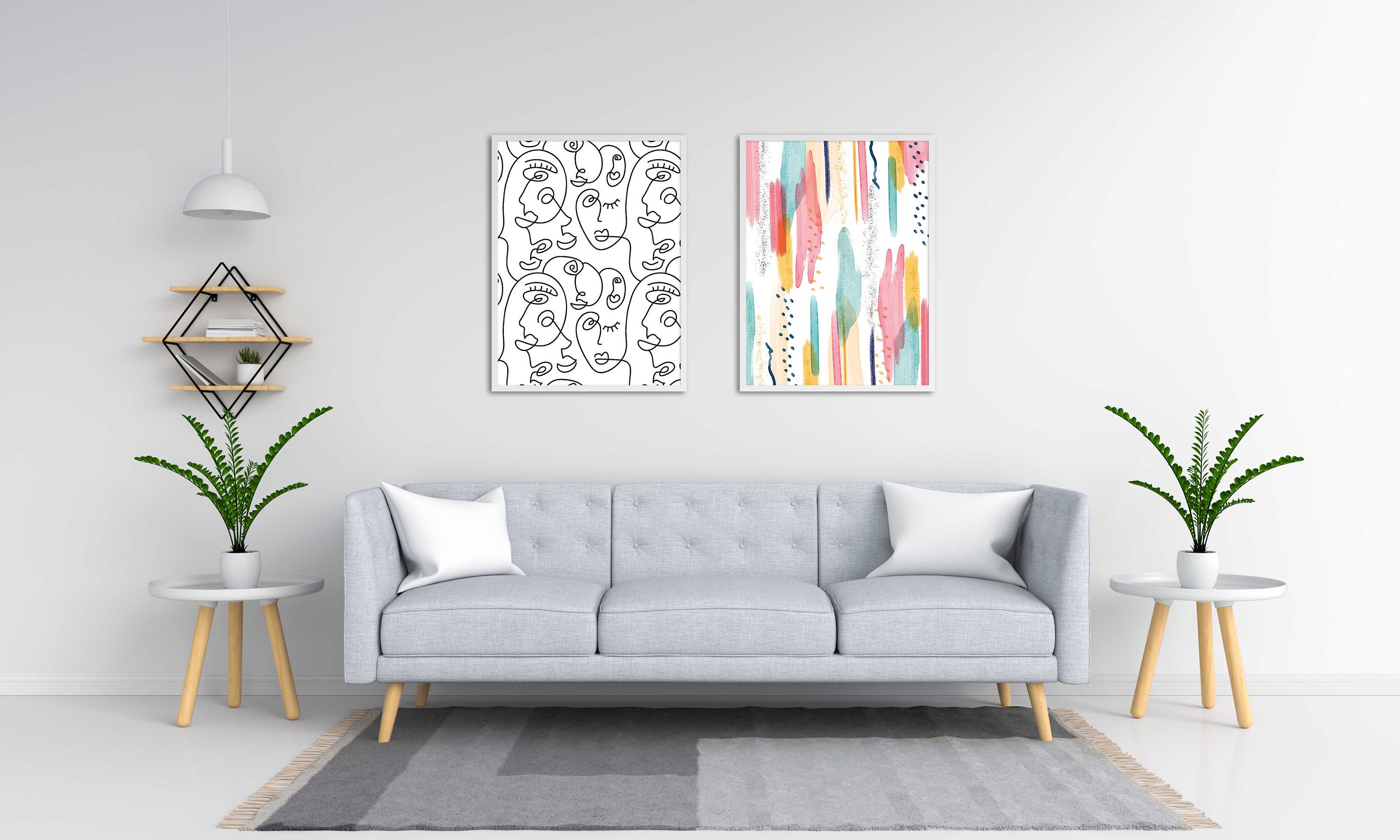 Abstract Paint Wall Art Pink Painting Printables Modern | Etsy