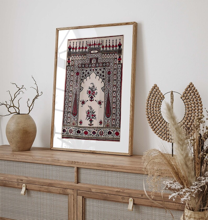 Vintage Mughal Art Print, Indian Floral Wall Decor (digital Download ...