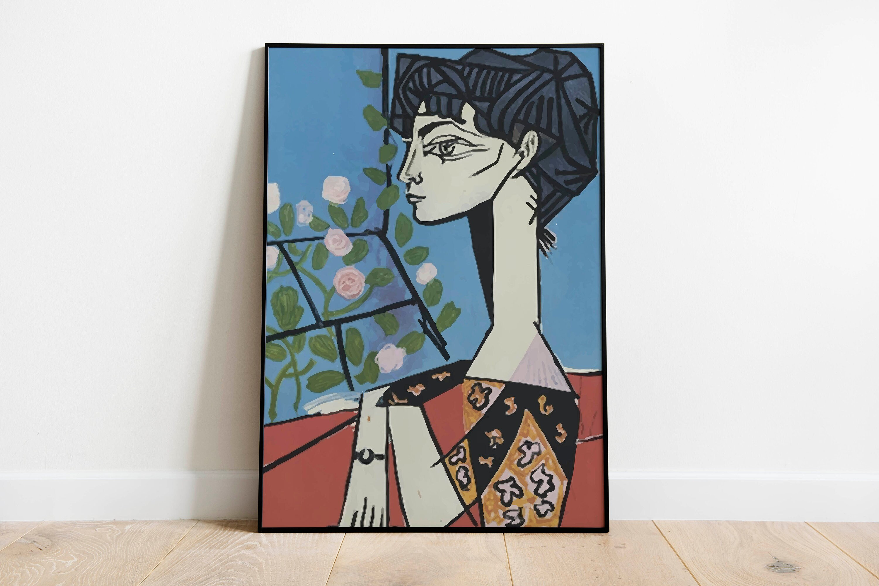 ピカソの女性肖像画、抽象表現主義アート（デジタルダウンロード