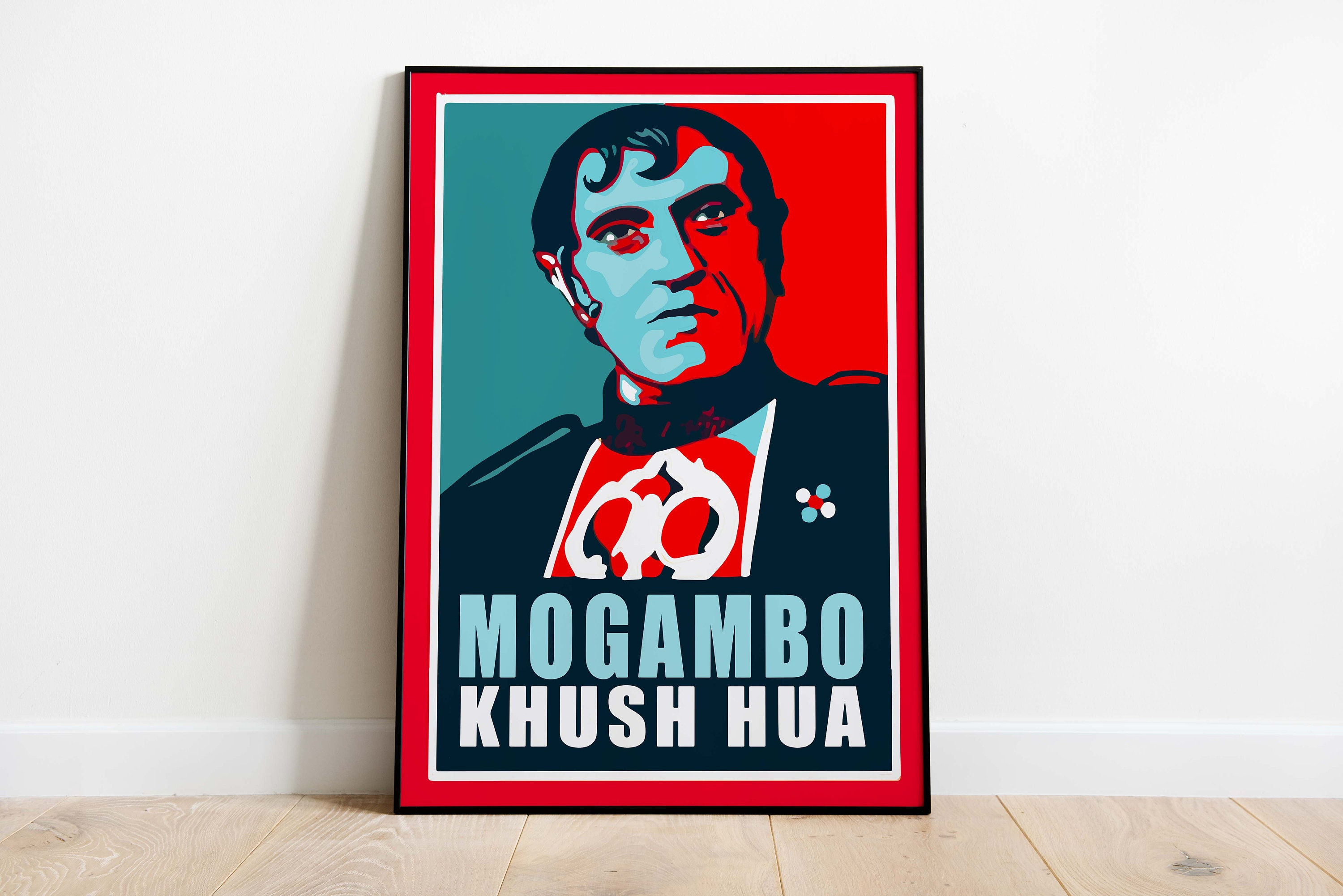 Mongambo Mr India Bollywood Movie Poster, Geek Decor, Digital Prints, Instant Download, Vintage Movie Art, Wall Art, Film Poster