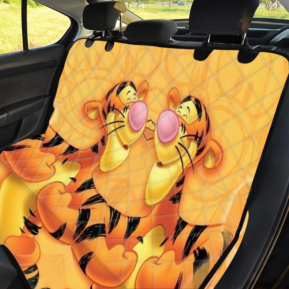 Discover 2pcs Tigger Car Seat Covers,Cartoon Car Seat Covers,Car Accessory,Seat Covers For Car,Car Seat Protector,Disney Fan Gifts,Auto Seat Covers