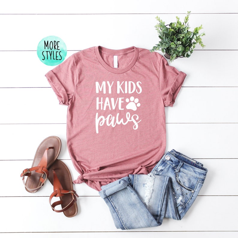 My Siblings Have Paws TShirt T-Shirt Tee Kids Childrens Unisex Fun Pets Dog Cute