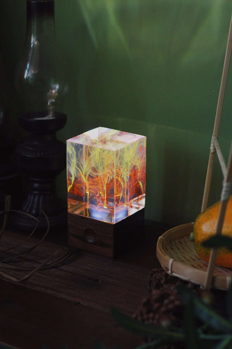 EP Art Light Ambient Lamp Resin Decor Resin Lamp Unique Etsy