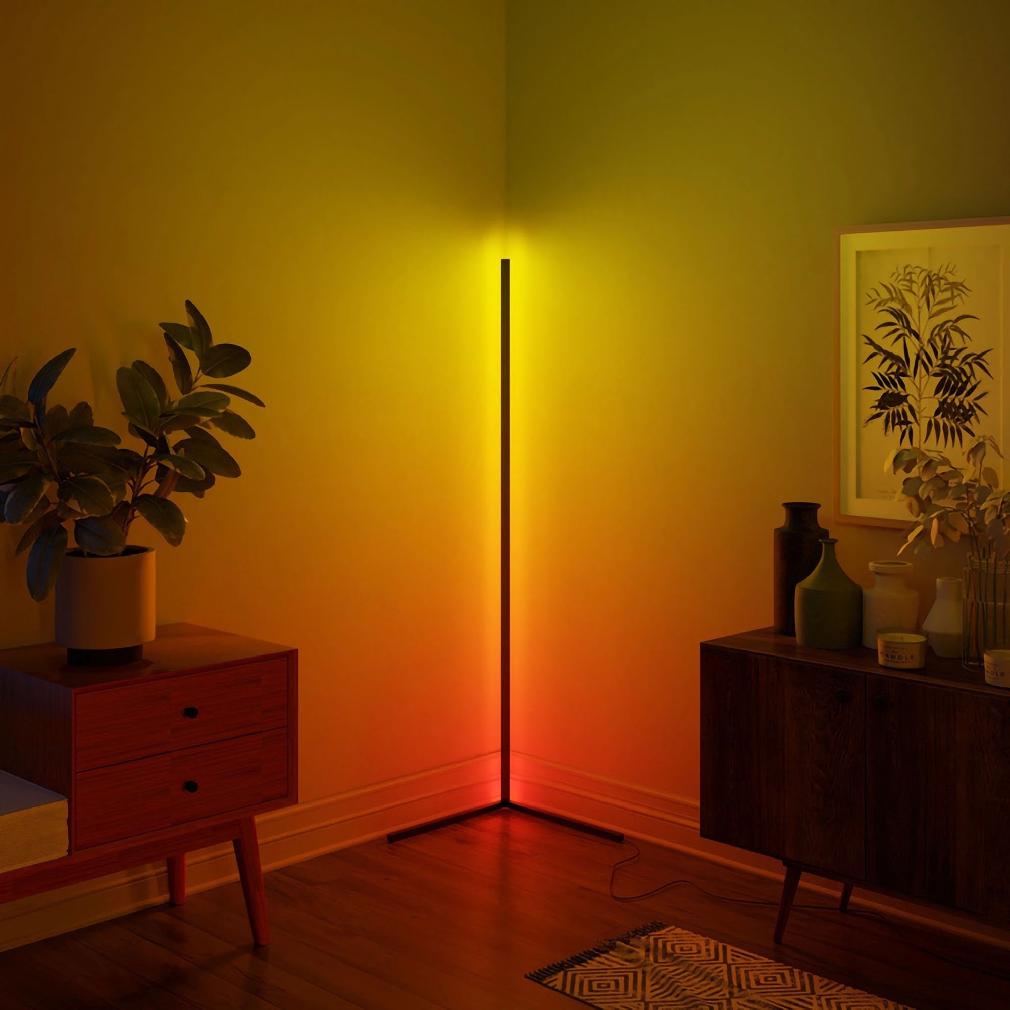 Minimalist Corner Floor Lamp GRB Ambient Night Light Modern Etsy