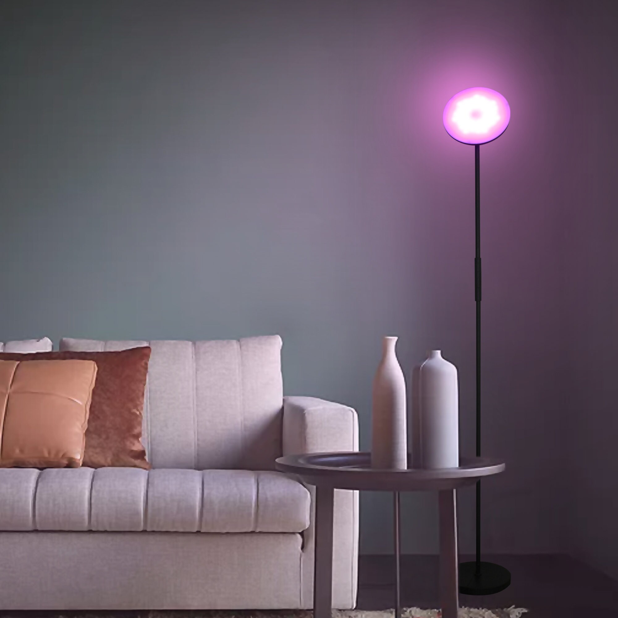 RGB LED Smart Floor Lamp Support Alexa Homekit Voice Etsy