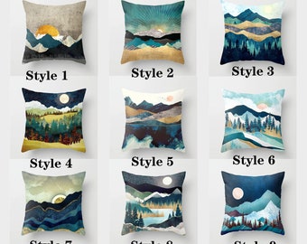 Mountain cushion | Etsy Mountain pillow | Etsy