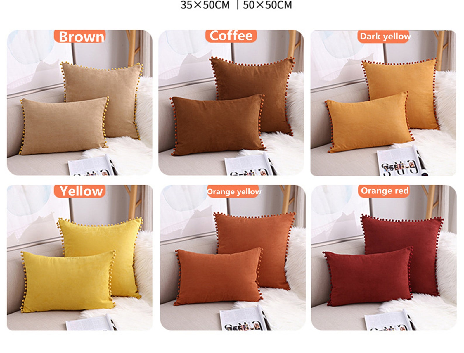 Suede Blue Pillow Covers 14 X 20 20 X 20 Solid Color Etsy