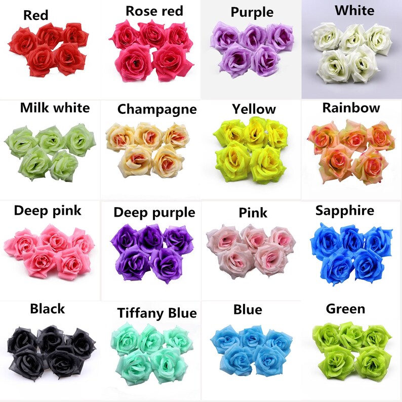 30120pcs 8cm3Artificial Silk Rose Simulation Flowers Etsy