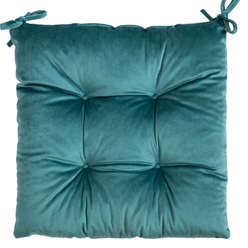 Velvet Chair Cushion Pads 14 X 14 Single Color Square Chair Etsy