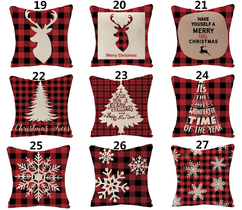 Farmhouse Christmas Pillow Covers for Christmas Decor/throw Etsy
