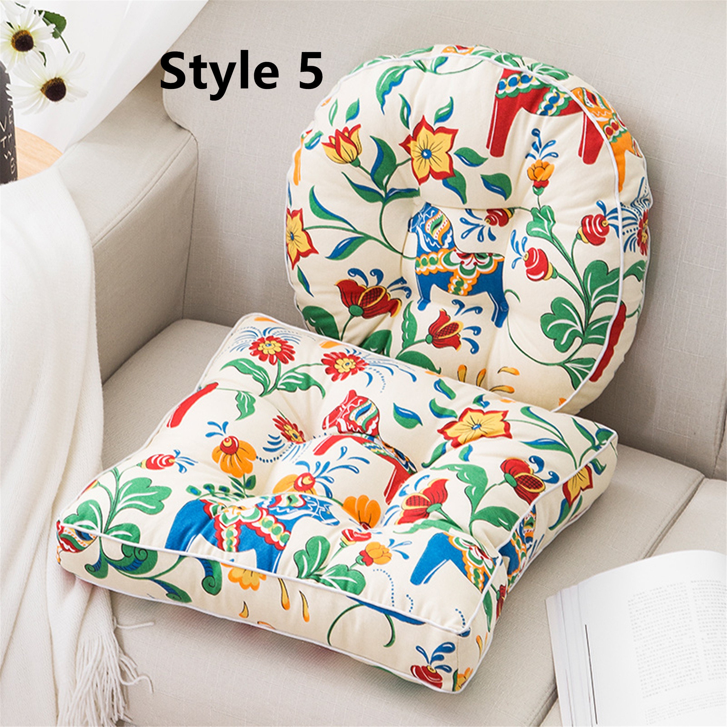 21 Colors Square Chair Cushion Pad/16 18 20 Thicken Cotton Linen Seat  Cushion Meditation Chair Pad for Chairs/patio Dinning Cushion Poufs 