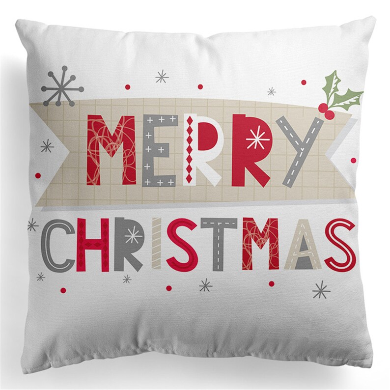Farmhouse Christmas Pillow Cover 18 X 18santa Claus Throw Etsy
