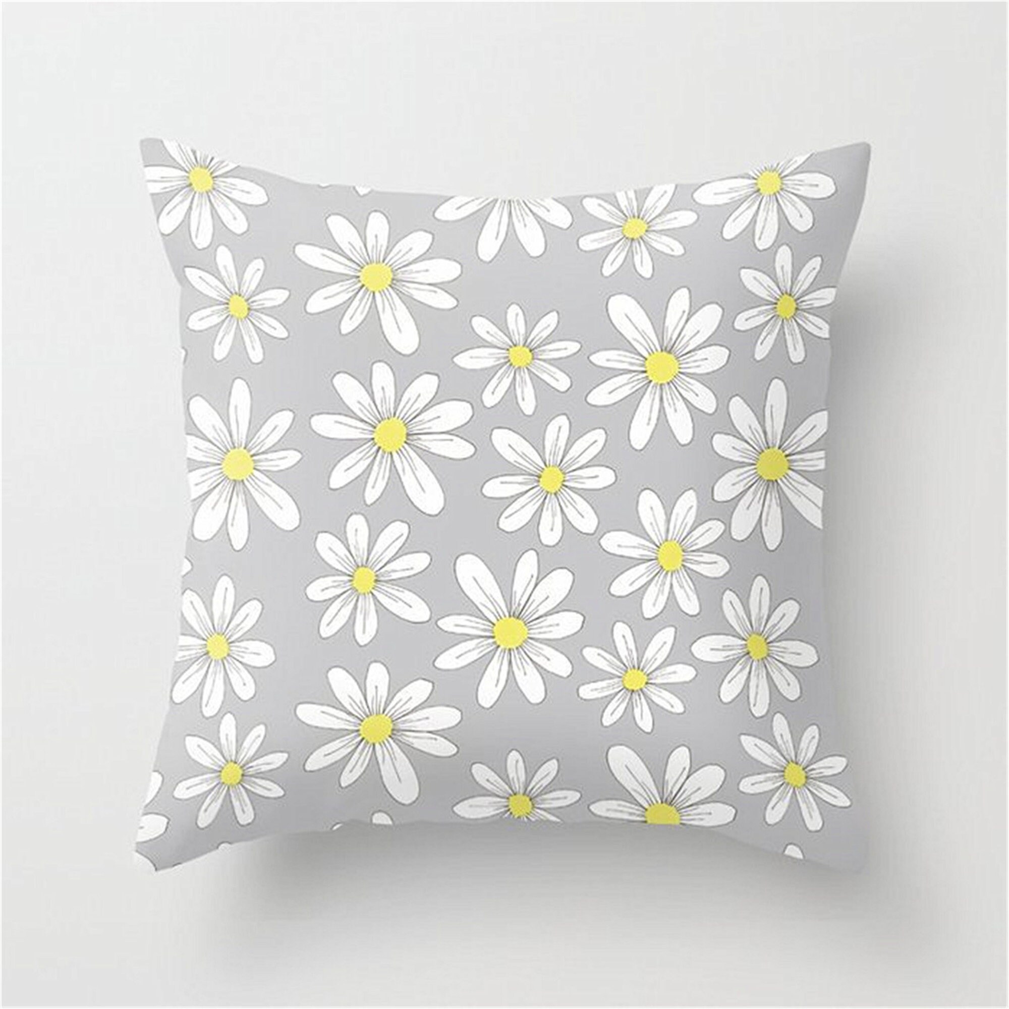 Gray daisy flower Pillow coversAbstract Throw Pillow Etsy
